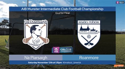 2022 Aib Munster Gaa Football Intermediate Club Quarter Final Na Piarsaigh Limerick 2 10