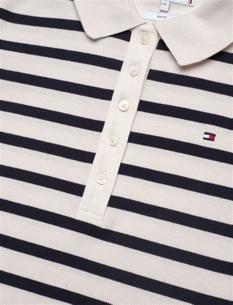 Tommy Hilfiger 1985 Slim Pique Str Polo Drs Ss Korte Kjoler