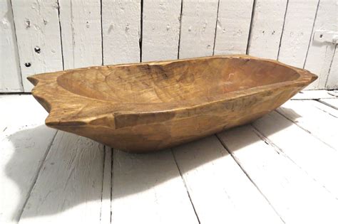 Large Wooden Table Centerpiece Bowl Farmhouse Decor Dough Etsy