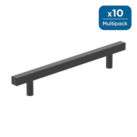 Amerock Bar Pulls Square 6 516 In 160mm Center To Center Matte Black Cylindrical Bar Drawer