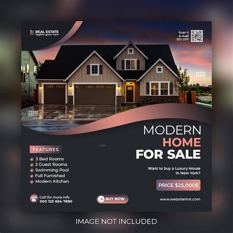 Premium Psd Dream Home For Sale And Real Estate House Property Social