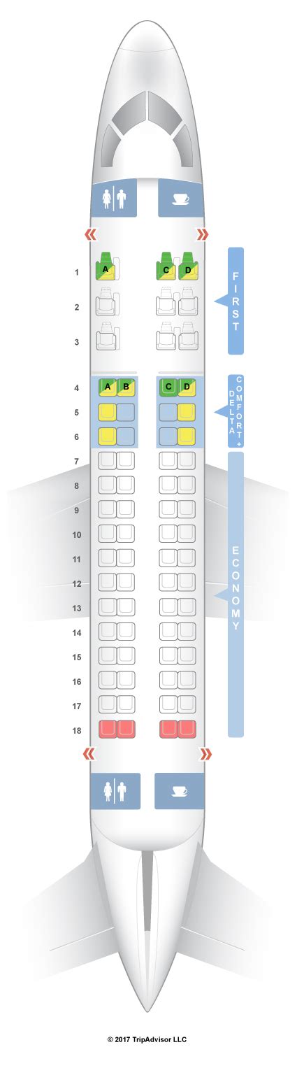 Seatguru Seat Map Delta Embraer E 170 E70