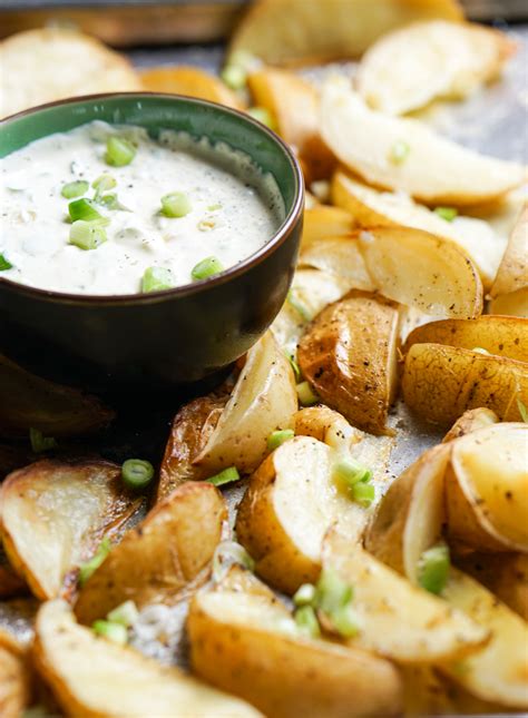 Potato Wedges With Sour Cream And Spring Onion Dip Recipe