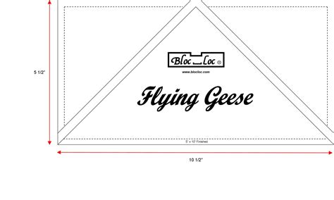 Flying Geese Ruler 5 X 10 5 1 2 X 10 1 2 Trimmed Bloc Loc Rulers