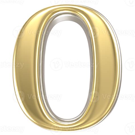 Gold Font O 3d Render 47703720 Png