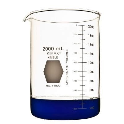 VASO DE PRECIPITADO GRIFFIN REGULAR FORMA BAJA GRADUADO KIMAX 2000ML