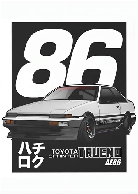 Toyota Sprinter Ae86 Initial D Posters And Prints By Altair Printler