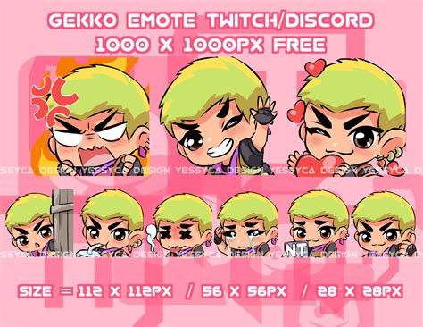 Gekko Valorant Twitch Emotes Pack Gekko Valorant Twitch Etsy Australia