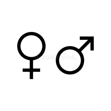 Símbolos De Sexo Señalización De Género Unisex Icono Diseño De