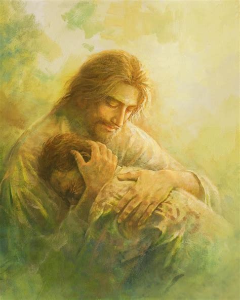 Yongsung Kim I WILL GIVE YOU REST 10x8 Paper Print Jesus Christ Hugging