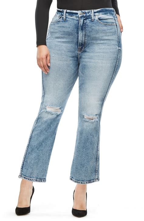 Good American Good Curve High Waist Ankle Straight Leg Jeans Best Straight Leg Jeans For Women