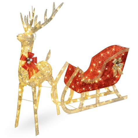 Lighted Outdoor Reindeer Set - Outdoor Lighting Ideas