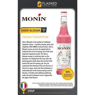 Monin Cherry Blossom Syrup Ml Shopee Philippines