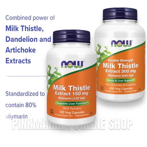 NOW Supplements Silymarin Milk Thistle Extract 300 Mg Double Strength