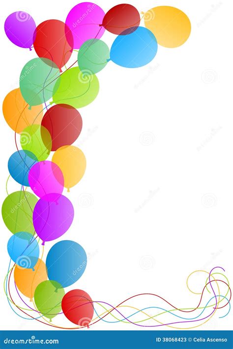 Free Happy Birthday Balloons Border Vector Eps Illustrator  Png