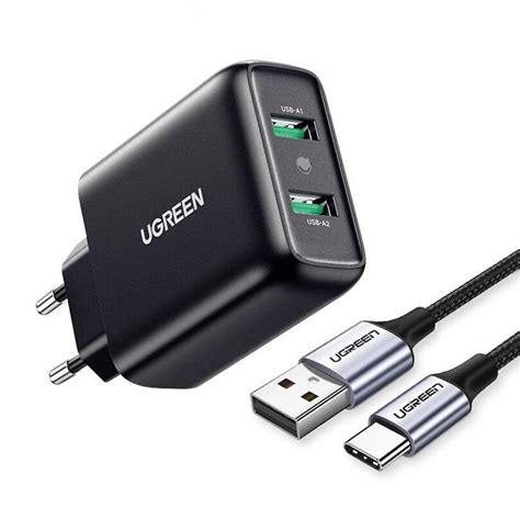 Fast Charger Ugreen Xusb A W Pd Eu Black All Gsm