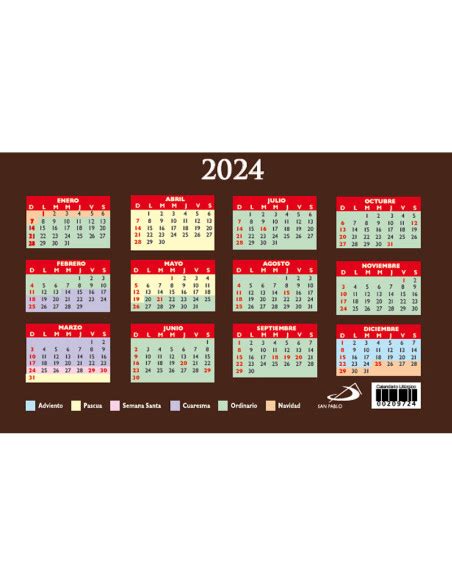 CALENDARIO LITURGICO 2024 SAN PABLO