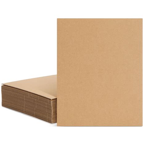 25 Pack Corrugated Cardboard Sheets, 8x10 Flat Card Boards Inserts for ...