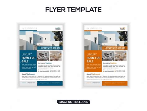 Premium Vector | Luxury home sale flyer