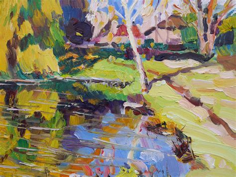 AUTUMN POND PLEIN AIR Painting By Dima Braga Jose Art Gallery