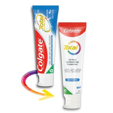 Colgate Total Whitening Toothpaste Gel with Mint Flavor, 5.1 oz - King ...