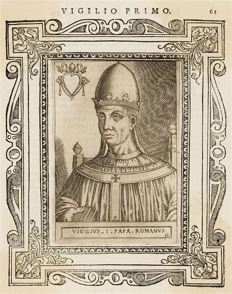 Pope Vigilius Date Reigned 537 Drawing By Mary Evans Picture Library Fine Art America