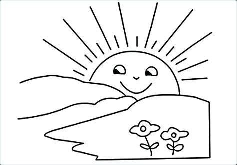 Sunrise Coloring Sheet Coloring Pages