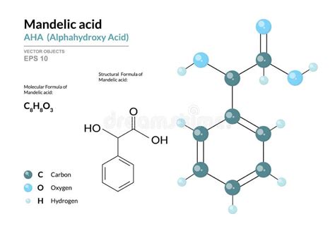 Kwas Salicylowy BHA Betahydroksy Wzór Strukturalny Chemiczny I Model