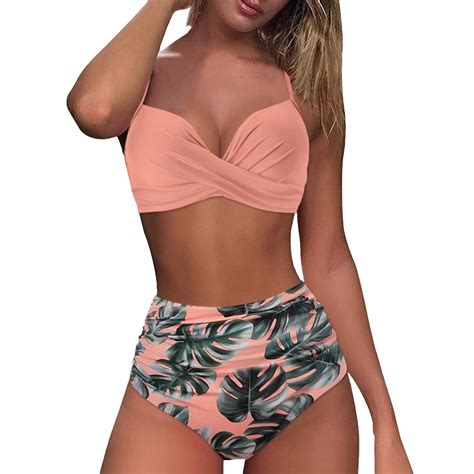 Charmgo Swim Suits For Women Women High Waist Bikini Push Up Two