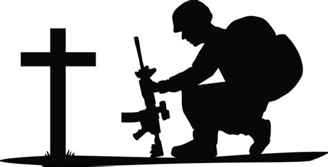 Free Soldier Praying Silhouette, Download Free Soldier Praying ...