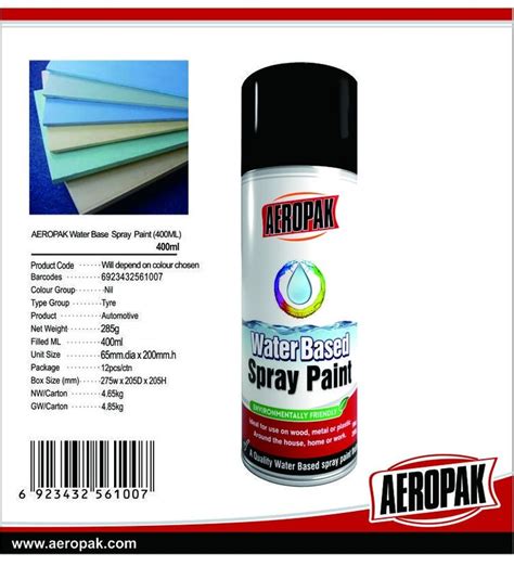 Aq Water Based Color Aerosol Spray Paint Ml Low Voc Coatings Eco