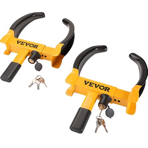 VEVOR Wheel Lock 2 Packs Universal Wheel Clamp Lock Adjustable Anti