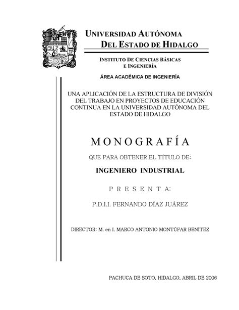 Una Aplicacion De La Estructura Universidad Autnoma Del Estado De