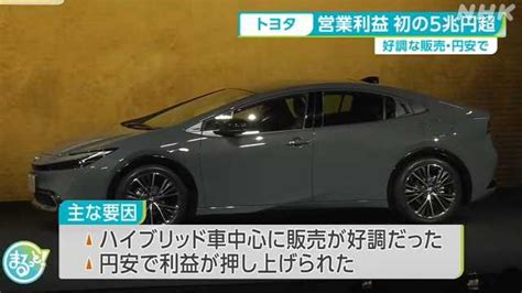 トヨタ自動車決算 日本の上場企業で初の営業利益5兆円超｜nhk 東海のニュース