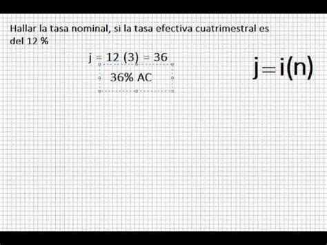 Convertir Tasa Efectiva A Tasa Nominal Youtube