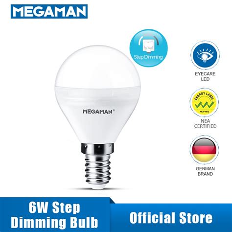 Megaman Led Step Dimming Light Bulb 6w 2800k 4000k E14 Warm White