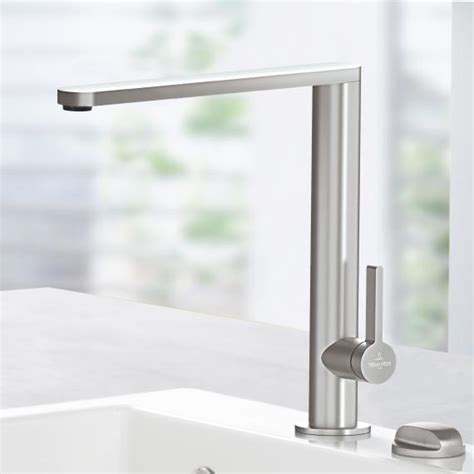 Villeroy Boch Finera Kitchen Mixer Tap Swivelling Brushed Stainless