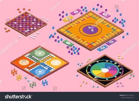 Board Game Tournament Activity Time Concept Stock Vector Royalty Free