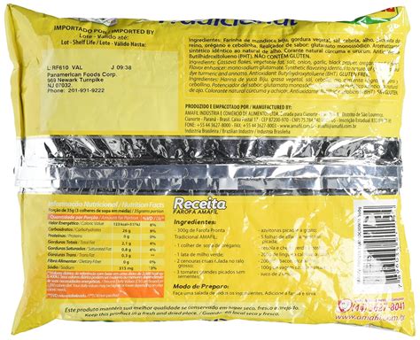 Seasoned Cassava Flr Farofa De Mandioca Pronta 17 6 Oz 500g Gluten Pack Of 2