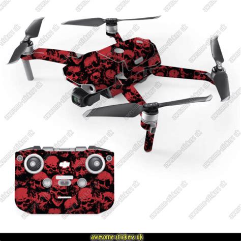 Dji Mavic Air 2 Skins 012 Red And Black Skulls