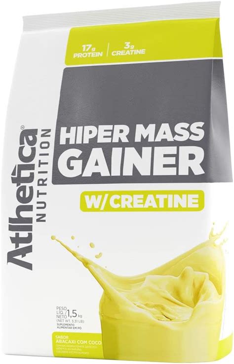 Hiper Mass Gainer W Creatine 1 5Kg Sabor Abacaxi Coco