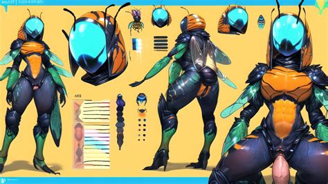 Chitionus Armor Jet Black Insectoid Body Insects Abdomen Blue Glowing