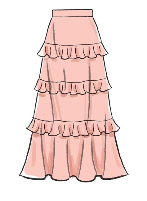 A Pink Skirt With Ruffles On The Bottom And One Tiered Skirt