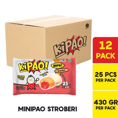 Jual KIPAO Minipao Stroberi 1 Karton Isi 12 Pack Shopee Indonesia