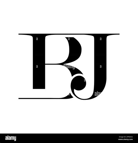 Monogram Logo Vector Initial Letters Bj Stock Vector Image Art Alamy