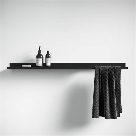 Lusso Luxe Bathroom Shower Shelf Matte Black Semis Online