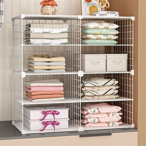 Dormitory Wardrobe Layered Partition Wardrobe Wire Wrap Board Storage