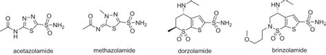 Examples of clinically used carbonic anhydrase inhibitors. | Download ...