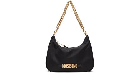 Moschino Black Logo Lettering Shoulder Bag | Lyst