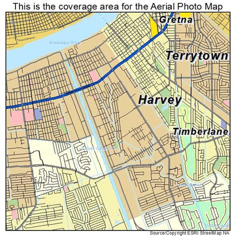 Aerial Photography Map of Harvey, LA Louisiana